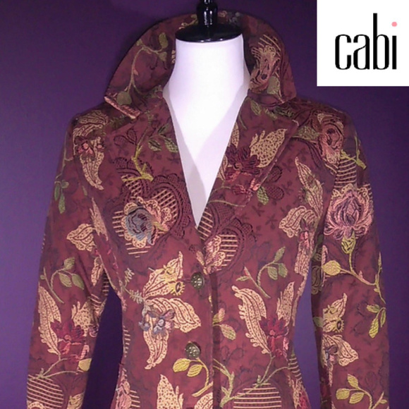 CAbi Jackets & Blazers - Vintage cabi Fall 2007 Bordeaux Tapestry Coat NWOT
